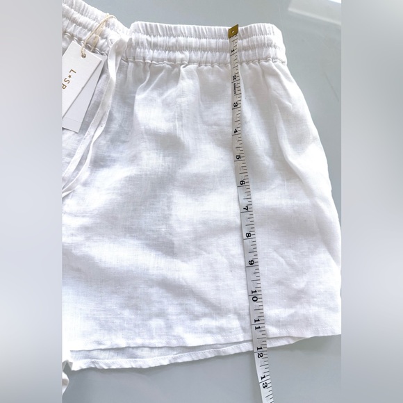 L*Space Rio Linen Pull-On Shorts White Adjustable Tie Sz S NWT - Picture 7 of 8